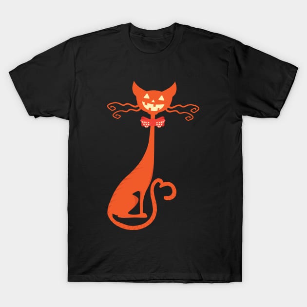 Cat Funny pumpkin Halloween Costume T-Shirt by angel